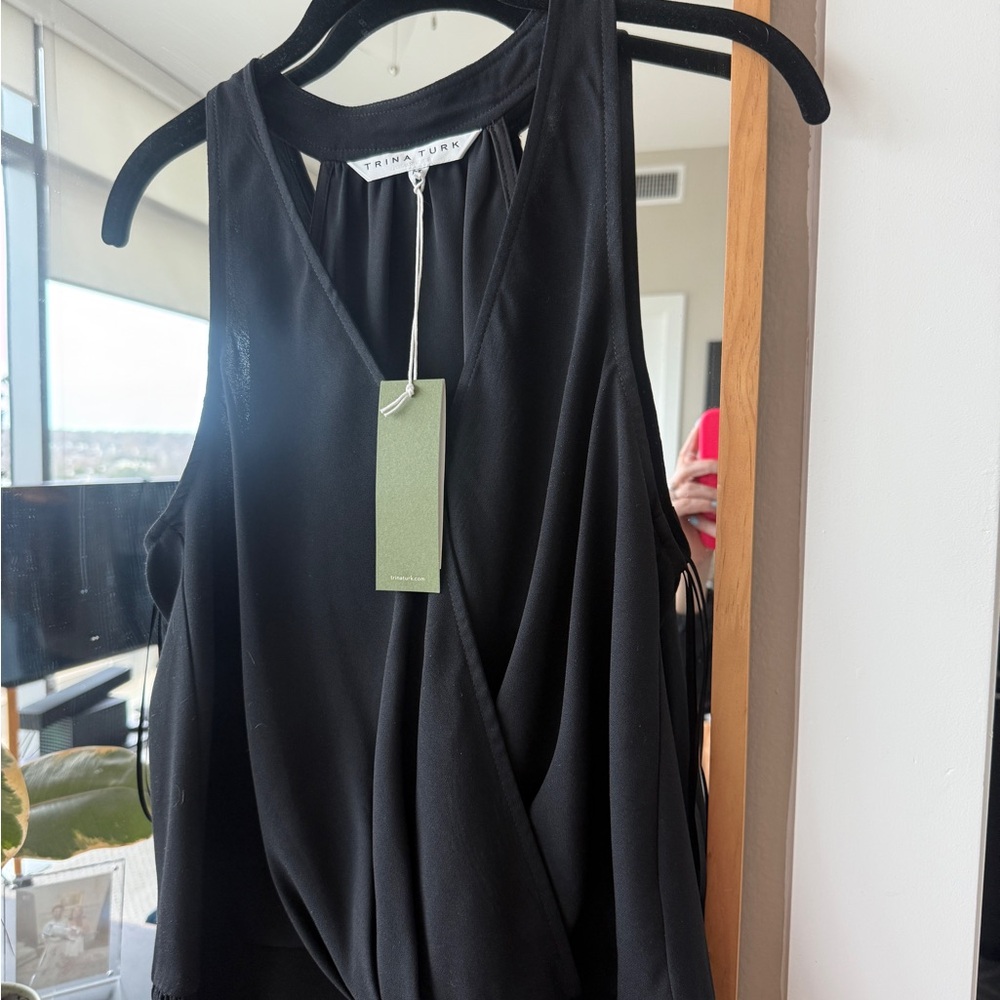 Black Sleeveless Top by Trina Turk